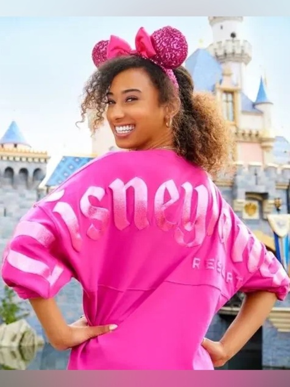 Disneyland Resort Magenta Ombre Pullover Spirit Jersey Size XL